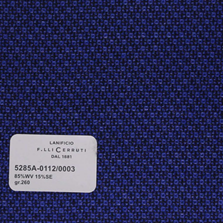 5285a-0112/0003 Cerruti Lanificio - Vải Suit 100% Wool - Xanh Dương Trơn